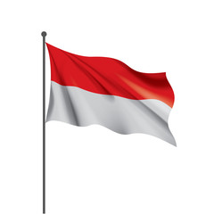 Fototapeta na wymiar Indonesia flag, vector illustration
