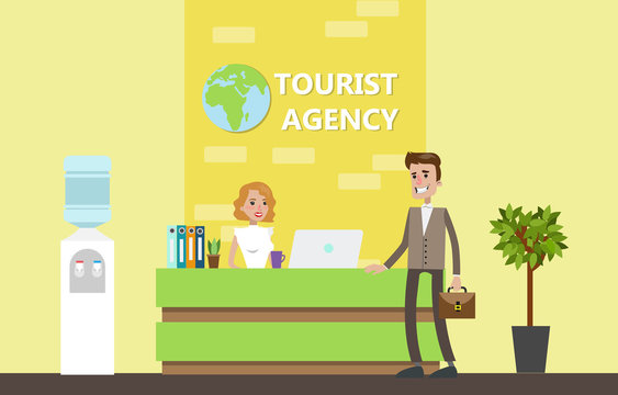 Travel agency reception