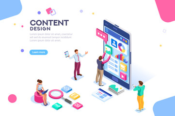 Vr, virtual augmented reality and futuristic banking concept with characters. Gadget of the future, smartphone tech for payment. Flat Isometric character vector illustration.