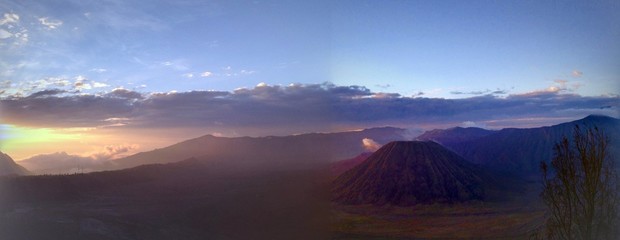 volcano, landscape, mountain, sky, panorama, bromo, java, indonesia