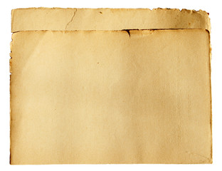 Wrinkled Retro background. Double antique retro papers. Isolated.