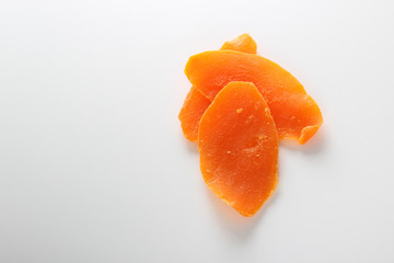 dried mango on a light background