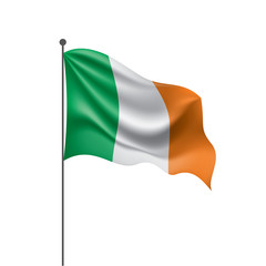 Ireland flag, vector illustration