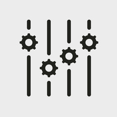 Settings icon. Glyph icon solid style.