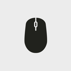 Computer mouse icon. Glyph icon solid style.