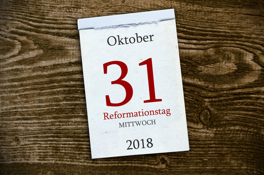 Abreißkalender Kalender mit Reformationstag 2018