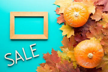 Composition of percent symbol in autumnal leaves