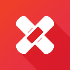 Band-Aid Adhesive Tape vector icon. Medical protection sign. Emergency treatment symbol. First aid sign