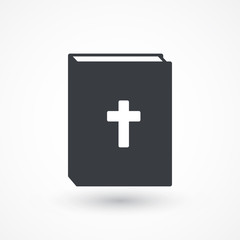 Fototapeta premium Bible vector icon. Religion sign. Church symbol