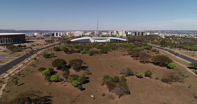 Vista a&eacute;rea do Eixo Monumental, Bras&iacute;lia