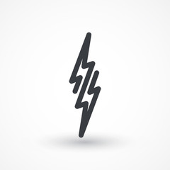 Bolt vector icon. Lightning symbol. Electric energy sign. High voltage icon. Logo graphic design concept. Logotype, icon, template in web and print