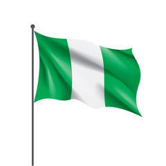 Nigeria flag, vector illustration