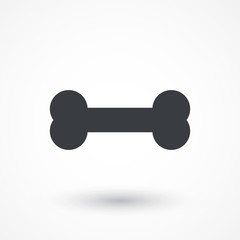 Bone vector icon. Pet food symbol. Logo graphic design concept. Logotype, icon, template in web and print