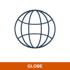 The globe icon. Flat Vector illustration World symbol