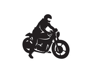 Fototapeta na wymiar Rider vector and classic motor Bikers
