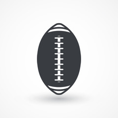 American Football vector icon. Sport ball sign. Team game symbol. Rugby sign icon