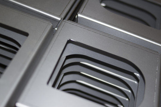 Bent metal steel panel stack of preform industrial construction parts