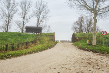 Passage in the dyke in the Groningen countryside