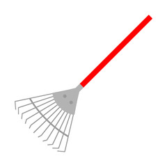 Rake flat illustration