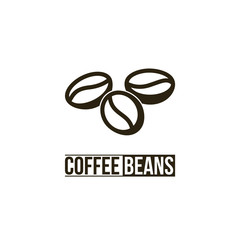 Coffee bean vector logo illustration isolated sign symbol. Icon pictogram for web graphics