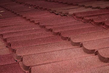 The view of simple and modern roof tile surface