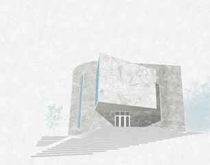 architecture illustration for the library project