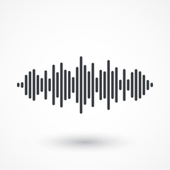 Audio signal vector icon. Sound icon. Music symbol