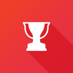 Award trophy vector icon. Winner achievement sign. Champion reward sign. Success symbol