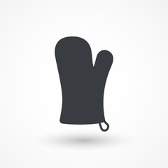 Baking Gloves vector icon. Cooking heat protection symbol. Home safety equipment sign
