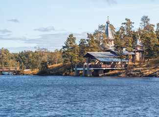 Obraz premium A skete on the island. The Valaam Archipelago