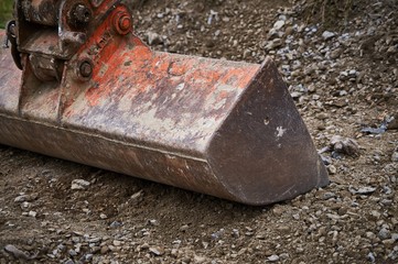 Digger ( digger bucket) at construction