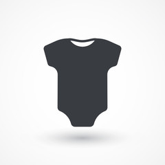 Baby Onesie vector icon. Baby clothes symbol. Kid wear sign