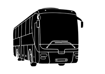 silhouette of bus vector