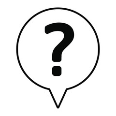 Question mark in a speech bubble. Question mark icon. Question mark vector illustration.