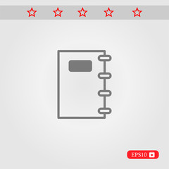 notebook vector icon