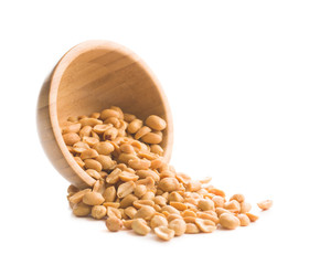 Salted roasted peanuts.