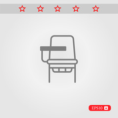 desk chair vector icon