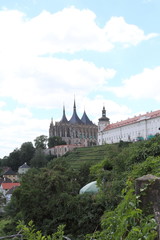 Fototapeta na wymiar Kutna Hora - the town in the Central Czech Republic with fine architecture and interesting sights, the popular tourist center.