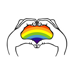 hands, heart, rainbow lgbt