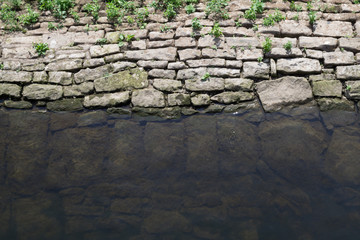 Patterned Rocks Under Water