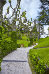 Berühmte Parkanlage der Villa del Balbaniello am Comer See