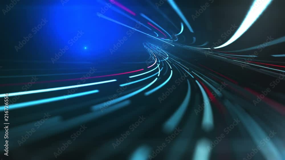 Poster computer generated digital blue light streaks. abstract 3d rendering motion background. 4k, ultra hd