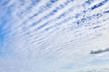 view of stratocumulus clouds. sky