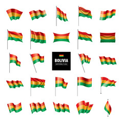 Bolivia flag, vector illustration