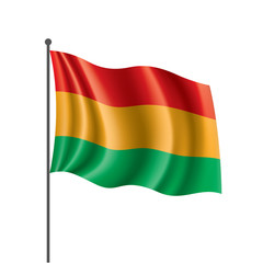 Bolivia flag, vector illustration
