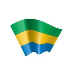 Gabon flag, vector illustration