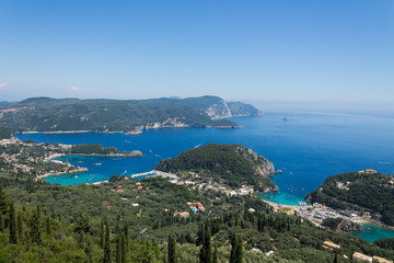 Fototapeta na wymiar paleokastritsa panorama