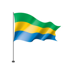 Gabon flag, vector illustration