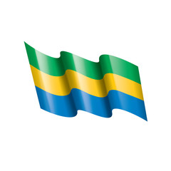 Gabon flag, vector illustration