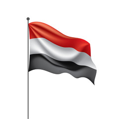 Yemeni flag, vector illustration